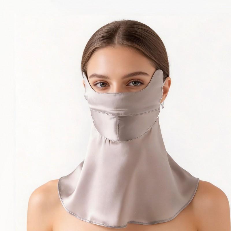 19 Momme Silk Face Mask Neck Cover Breathable Sun Protection Outdoor Driving Cycling