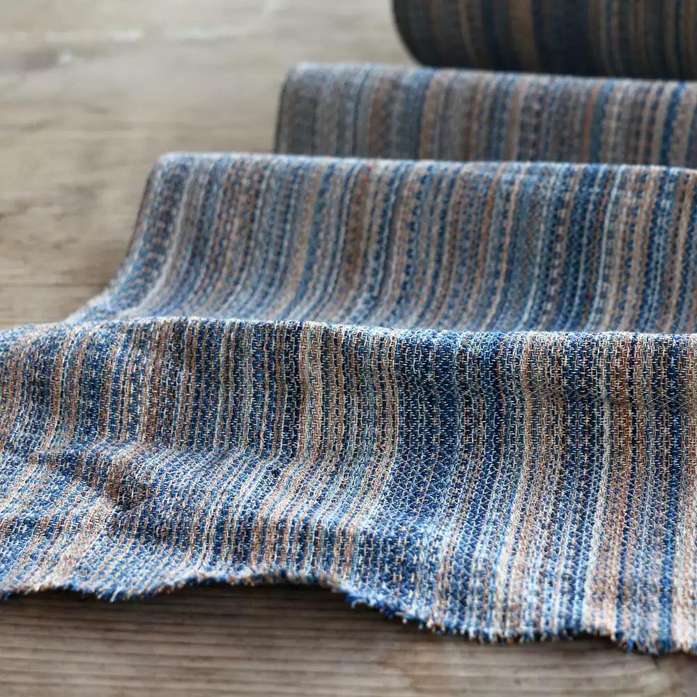 1yard Telas Patchwork Algodon Fabric Plant Dyed Woven with a Wide Width of 45cm 3color Hand Woven Designer Fabric for Patchwork