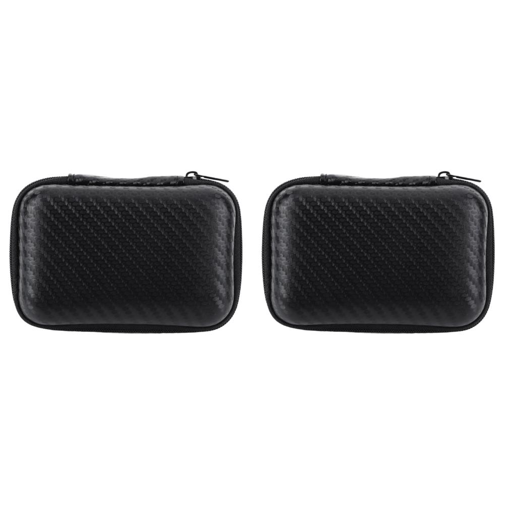 

#L Mini Portable Storage Bag Pouch Earphone Case(Carbon Fiber Patterned Square)