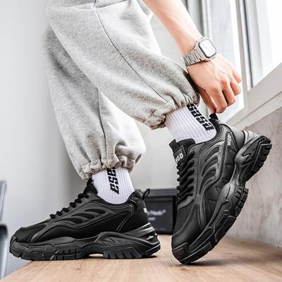 New Fashion Men 's Four Seasons Comfortable Thick Sole Shoes Students BoysTrending Soft Sole Breathable Casual Running Sneakers