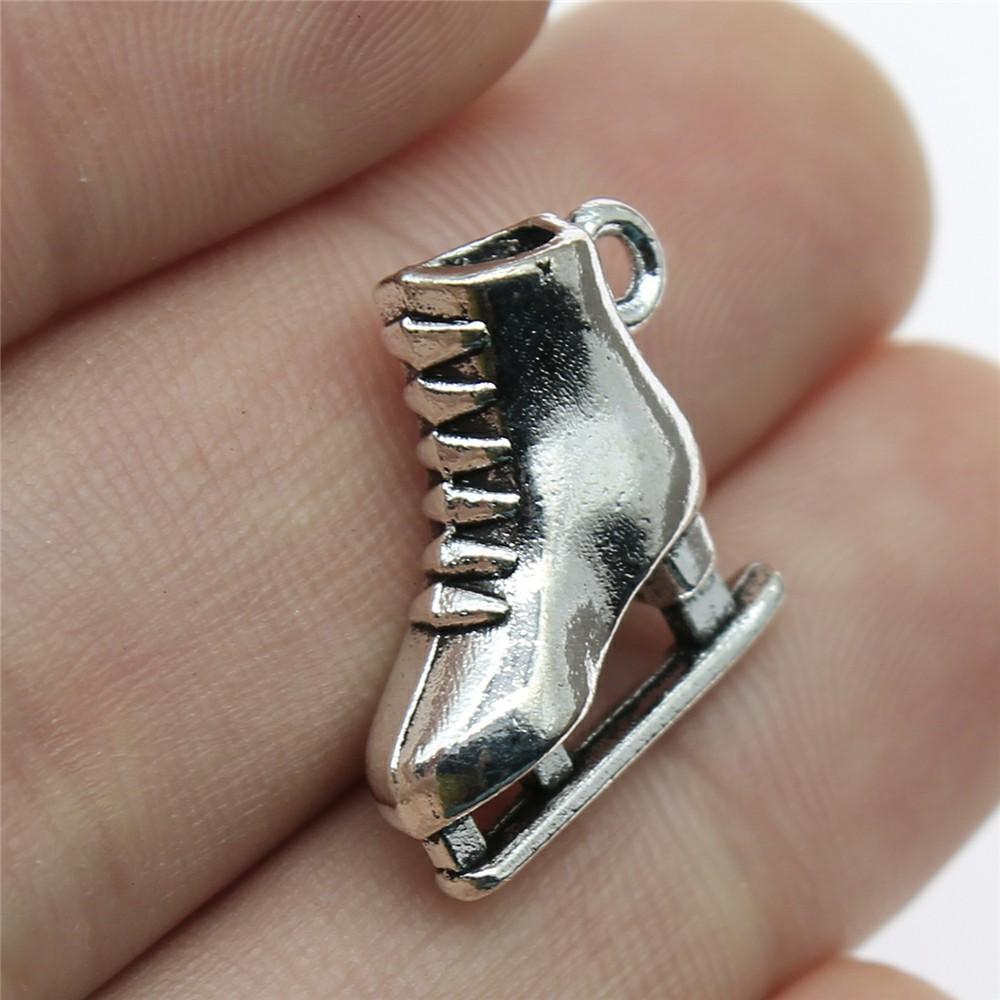 20pcs 3D Skates Charms For Jewelry Making Sport Charms DIY Crafts Making Findings