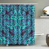 Vintage Paisley Shower CurtainBlue Green Purple Floral Damask Waterproof Home Decor Bathroom Shower Curtain Set 72x84 Inch Black