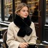 Winter Warm Scarf Women Imitation Mink Fur Scarf Thickened Soft Plush Neck Warmer Cold Weather Elegant Shawl Wrap Accessory for Versatile Fashion