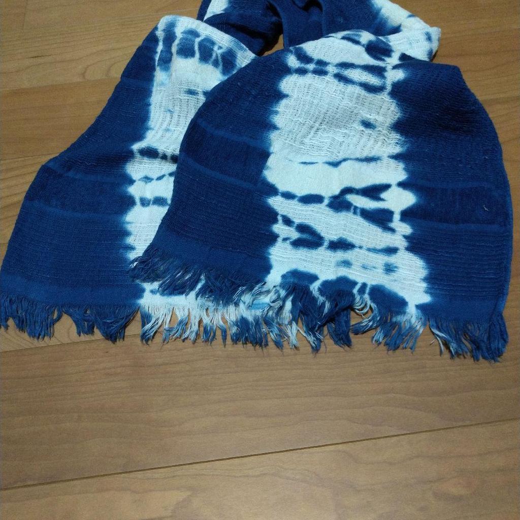 Used Indigo dyed cotton stole