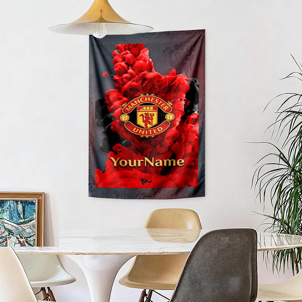 Manchester Custom Your Name Wall Decor Tapestry Art For Pet Memorial Birthdaywedding Party Backdrop Family Gift