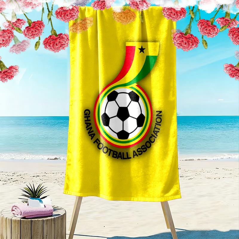 Ghana football Print Beach Towel, Large Soft Quick Dry Towel for Beach Camping Swimming