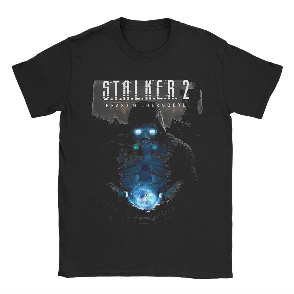 Originelles Fisch Aus dem Wasser T-Shirt Für Unisex Damen Rundhals Kurzarm Oberteile Stalker 2 Baumwolle Sommer Oberteile Hemden