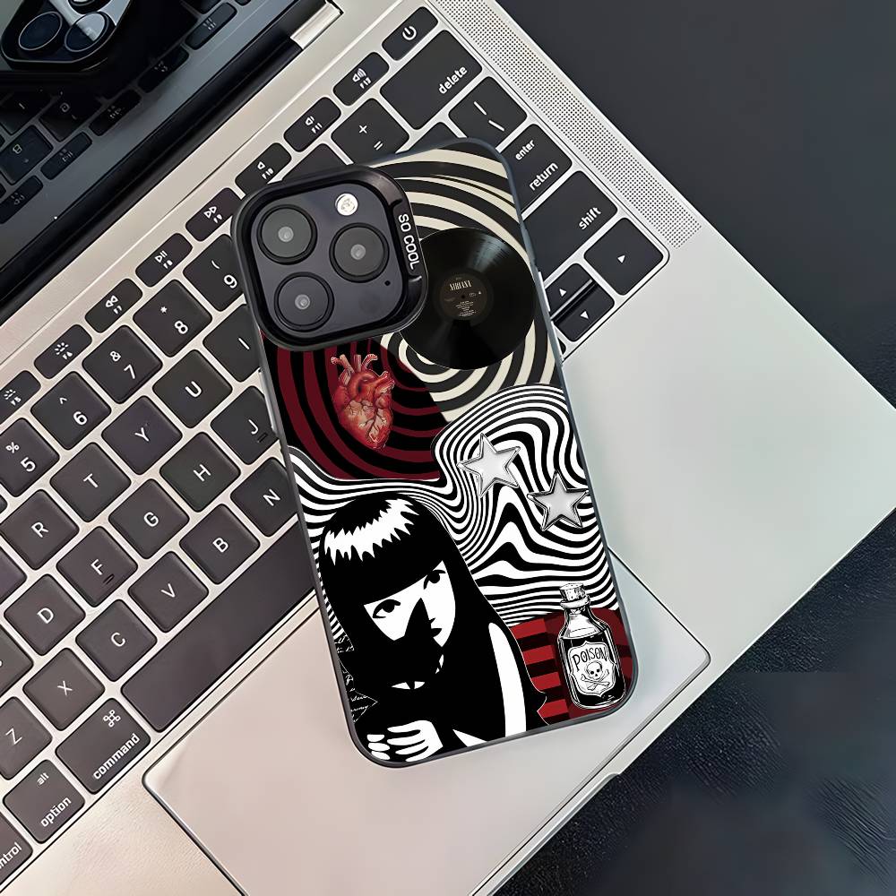 

E-Emily The Strange For Black Candy Matte Cover iPhone 17,16,15,14,13,12,11,Pro,MAX,Plus iPhone12PRO