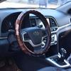 New Snake-Pattern Pu Steering Wheel Cover, Bright Leather Handle Cover for Cars, Universal for All Seasons, Non-Slip Car Steering Wheel Cover