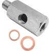 Stainless Steel Oil Pressure Sensor Adapter, With 1/8 NPT Tee Oil Pressure Gauge Fitting Turbo Supply Feed Line Connector for Turbo Supply Feed