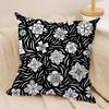 HHilary LLeslie Art Flower Cushion Cover Short plush Doublesided Print Square Throw Pillow Covers Sofa Home Cushion Decor
