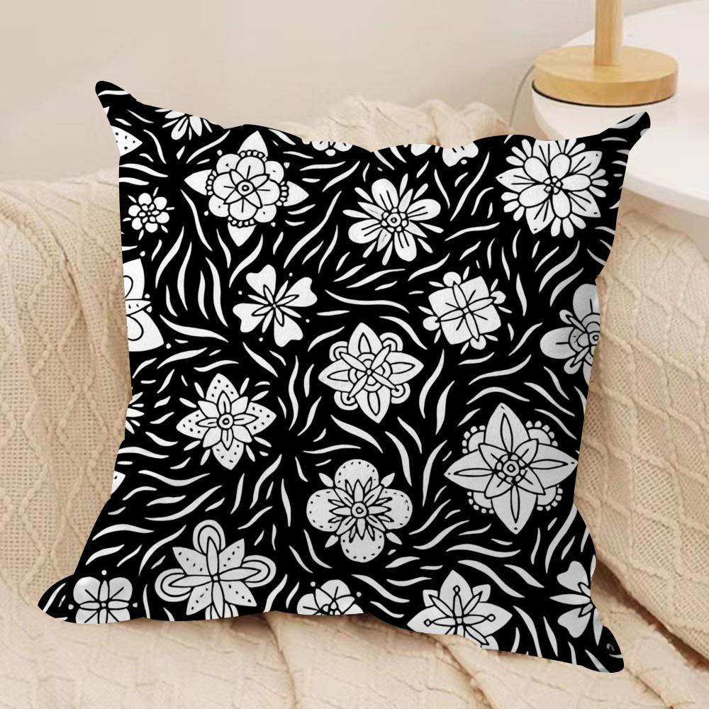 

HHilary LLeslie Art Flower Cushion Cover Pillowcase Ultra Soft Skin Friendly Fabric Cloud Like Comfort Concealed Zipper 30x30cm