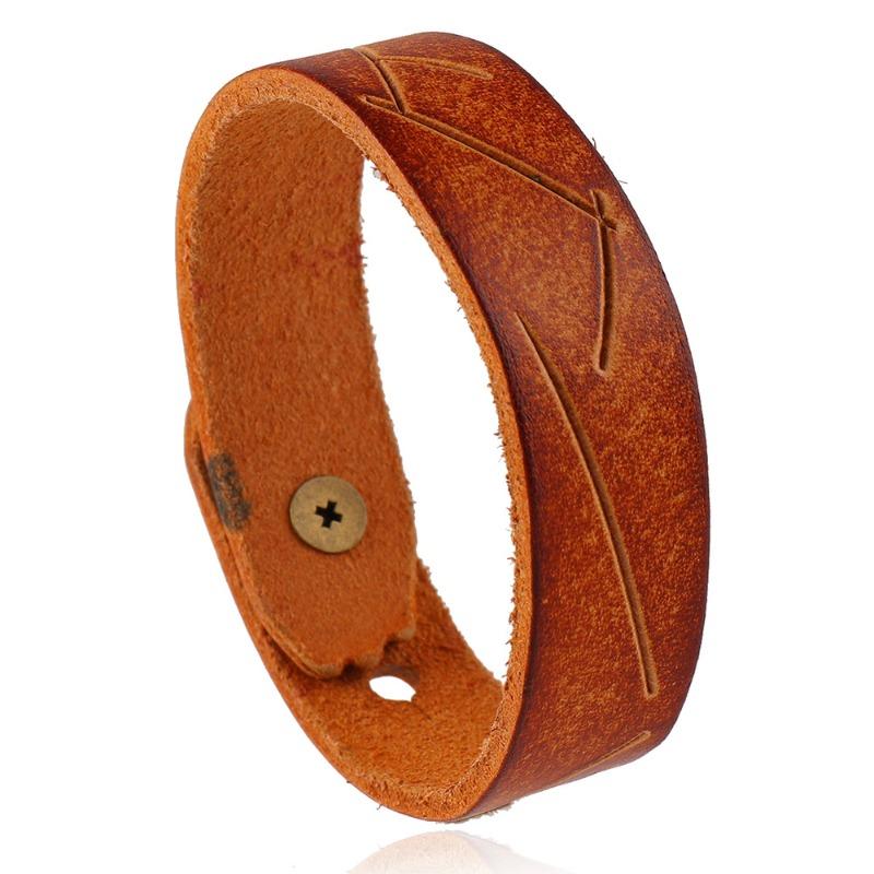 

Vintage men s leather bracelet - stylish and versatile european & american punk style bangle