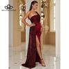 European American Women's Light Luxury High-end Sequin Fishtail High-end Banquet Elegant Single Open-shoulder Dress Evening Dress