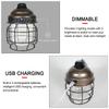 Vintage Metal Hanging Lanterns 3600mAh Battery Dimming Outdoor Retro Led Camp Lantern USB Rechargeable Lightweight Tent Light