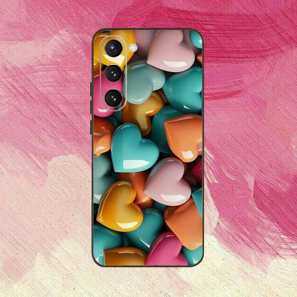 Heart Pattern  Phone Case For Samsung Galaxy A73,A72,A71,A70,A53,A52,A51,Others Soft Black Cover