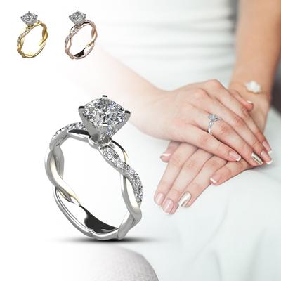 Fashion Colorful Inlaid Ring Full Diamond  Ring Jewelry Accessories