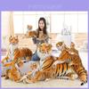 Luxurious Tiger Plush Animal Realistic Big Cat Orange Bengal Soft Stuffed Toy Pillow