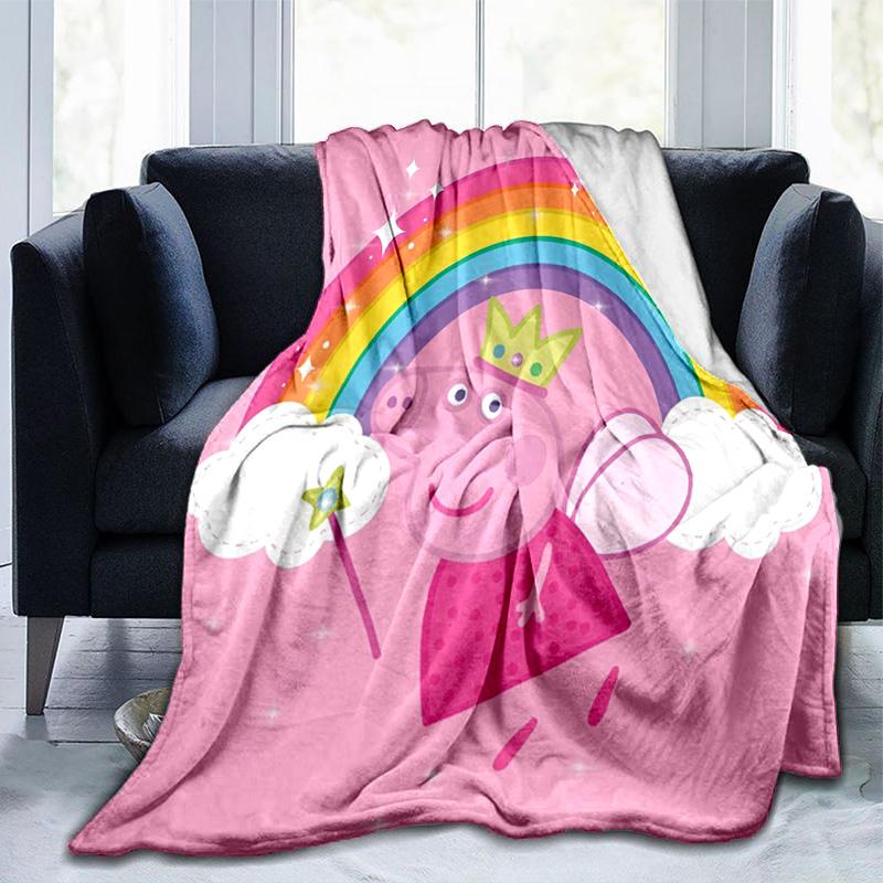 Princess Peppa Blanket Suitable for Sofas, Beds, Offices, And Camping - Perfect Gift for Halloween Christmas