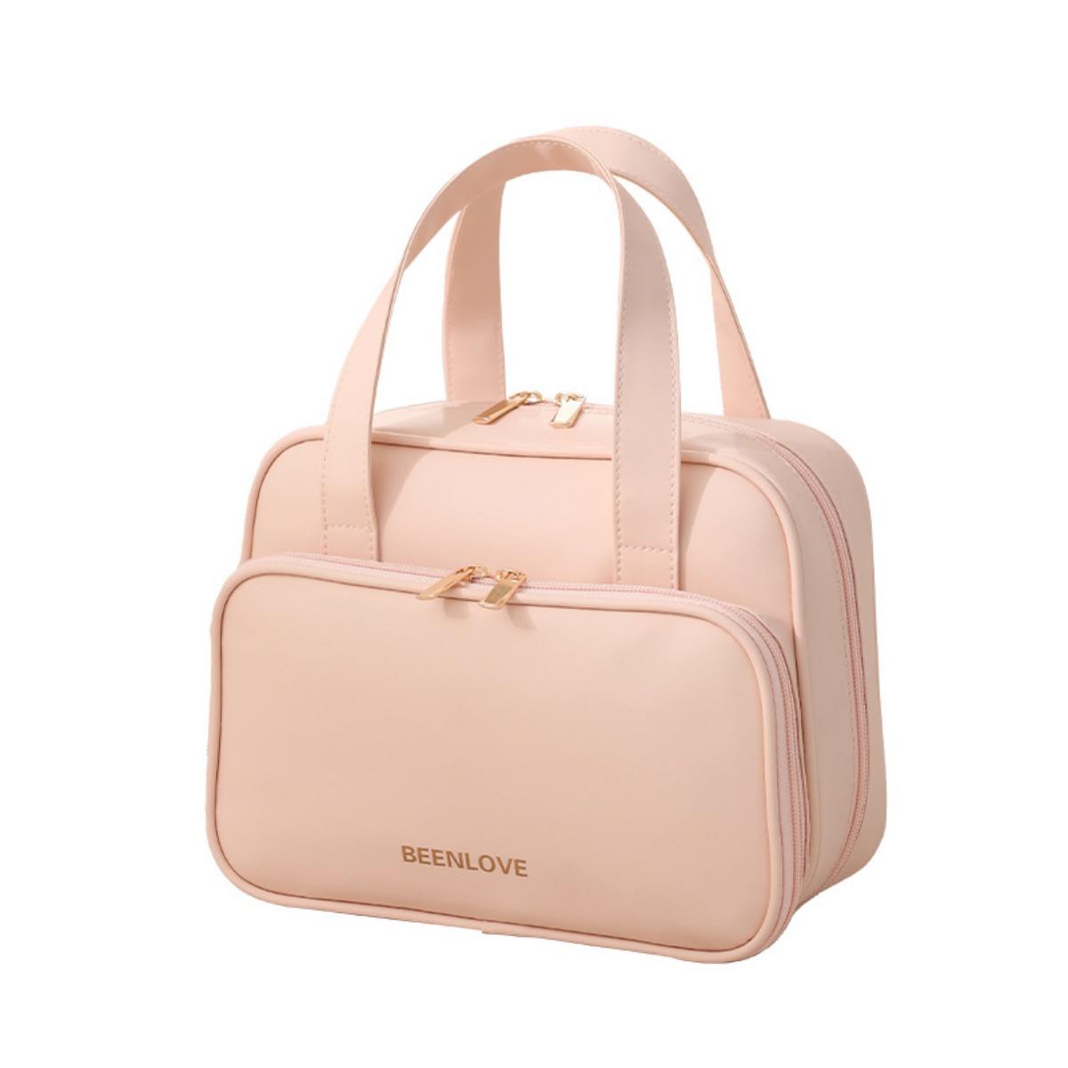 

Ручна квадратна косметичка, Дорожня сумка для зберігання косметики, Водонепроникна косметичка, Велика місткість рожевий