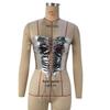 European and American Women's Trendy 2024 Lace-Up Waist-Cinching Cardigan Top