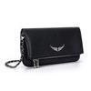ZV French Exquisite Women's Winged Chain Crossbody Bag: Elegant Envelope Shoulder Bag for Ladies.