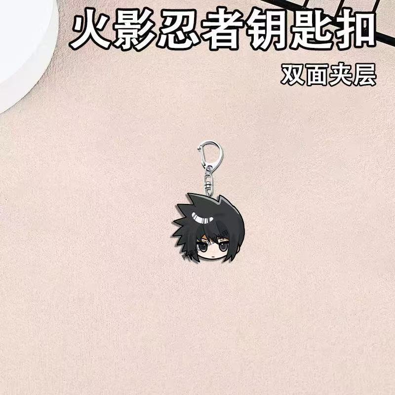 Anime Naruto Akryl nyckelring tillbehör Uzumaki Naruto Tecknad nyckelring