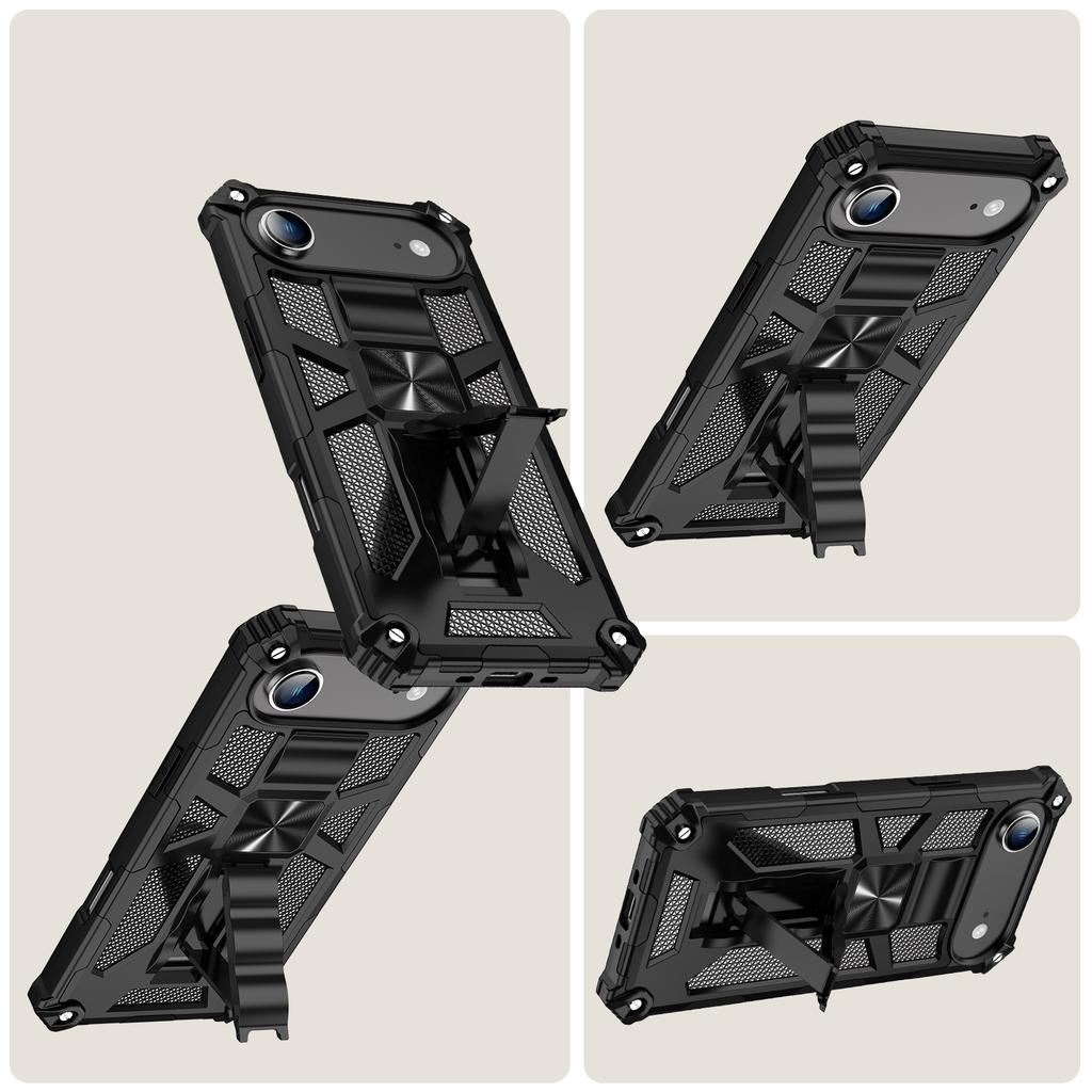 Für iPhone 17 Air Handyhülle Ständer Sturzschutz PC+TPU Rückseite