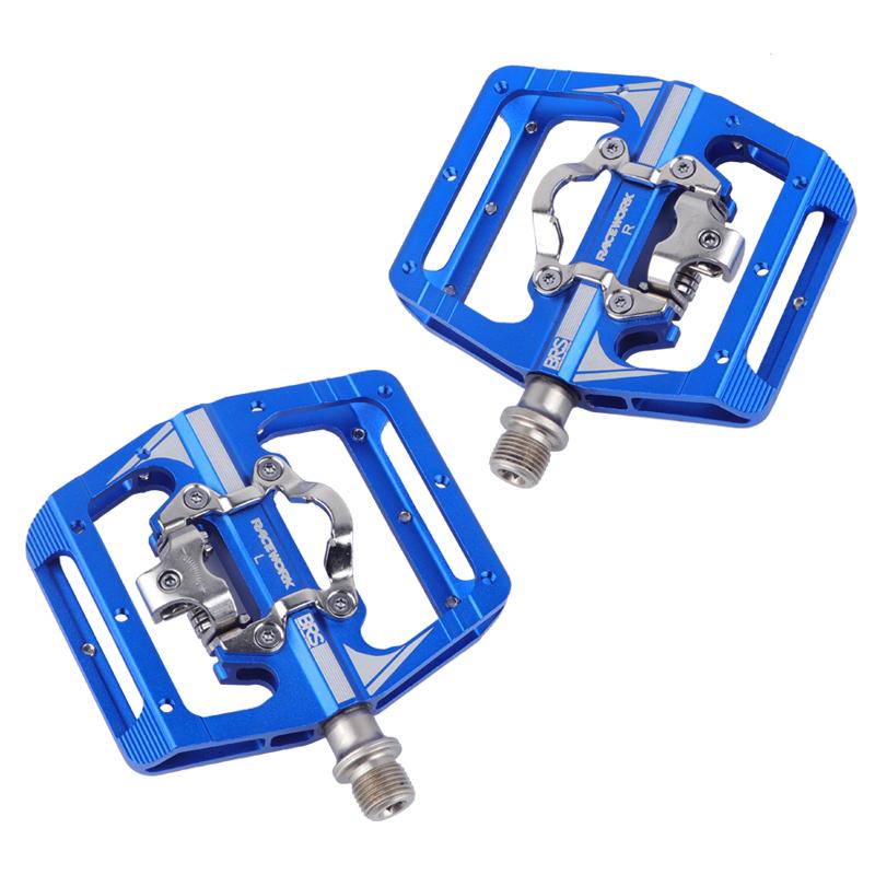 Racework Bicycle Pedals Mtb Spd Sl Footrest Double Function Contact Platform Aluminio Gravel Bike Fixation Pedal Proposito