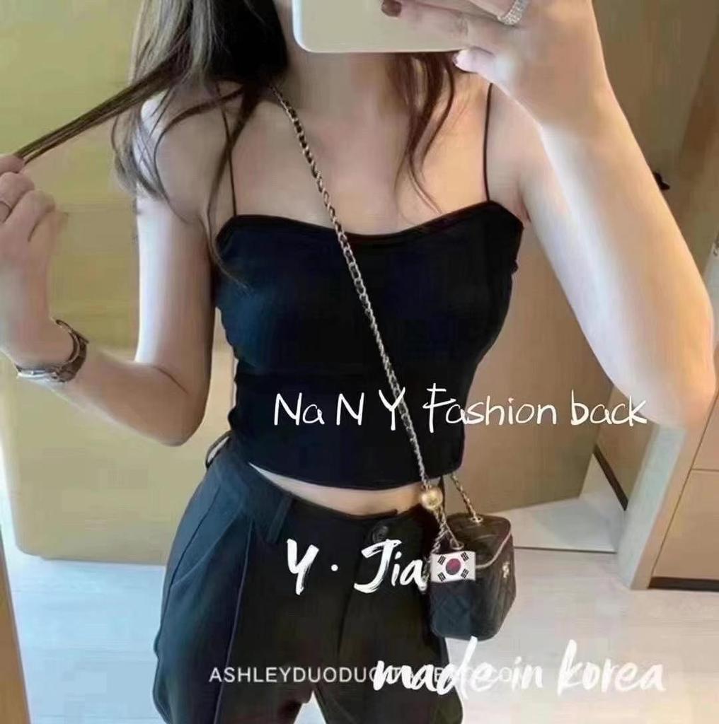 Ölgemälde Mädchen Schöner Rücken Weste Bandeau mit herausnehmbaren Polstern - Vielseitiges geripptes Camisole für Ober- oder Unterwäsche