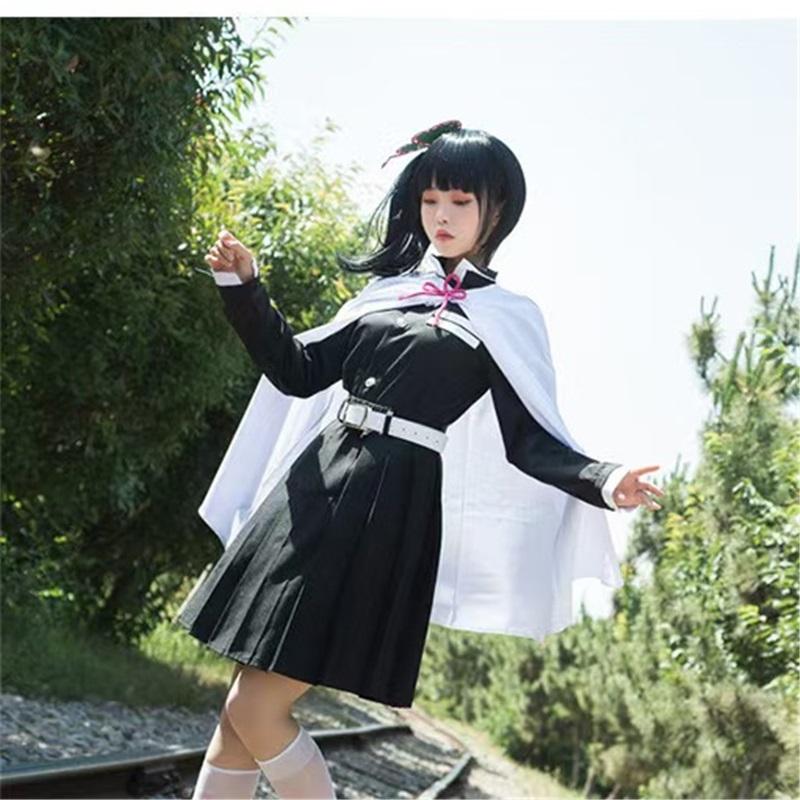 Tsuyuri Kanao Cosplay Kostuum Volwassen Kind Anime Uniform Vrouwen Kimono Haori Pruik Halloween Kleding