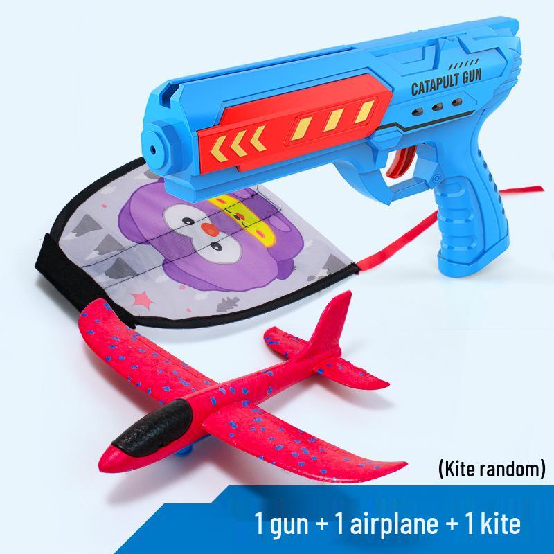 Foam Projectile Airplane Launcher: Hand-Throw Glider Toy for Kids with One-Key Flight