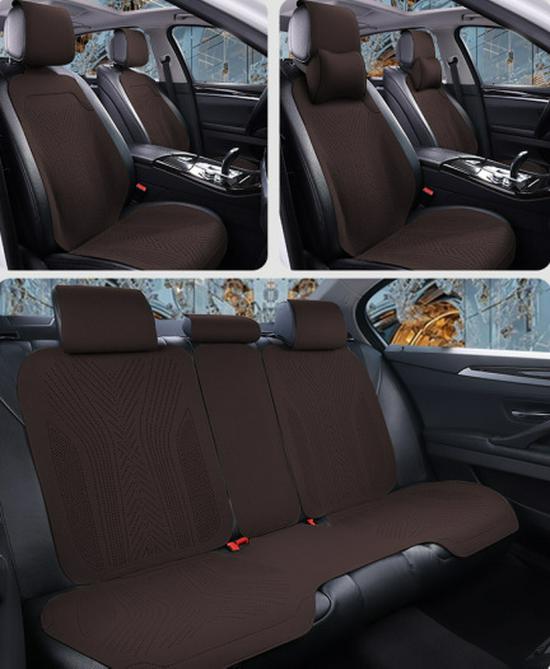 Universal Semi-Surround Suede Car Seat Cushion - All Seasons, Summer Cool, Small Waist Design 2025