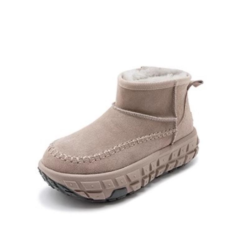 Small snow boots women's winter new tire sole short boots inner height increase non-slip warm cotton shoes Mao Mao shoes