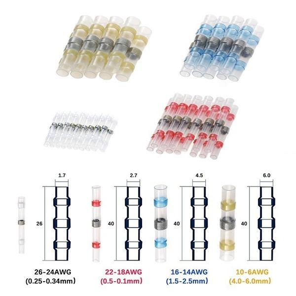 thumbnail interactive-video image 1 of 800 PCS Waterproof Solder Seal Sleeve Heat Shrink Butt 1 of 12