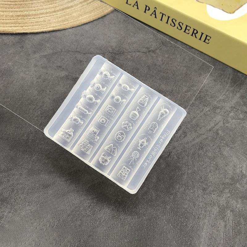 Nail Mold Silicone Cartoon Candy Nail Art Decorations Nail Polish Filling Mold Diy Relief Design Stereoscopic Manicure Tools
