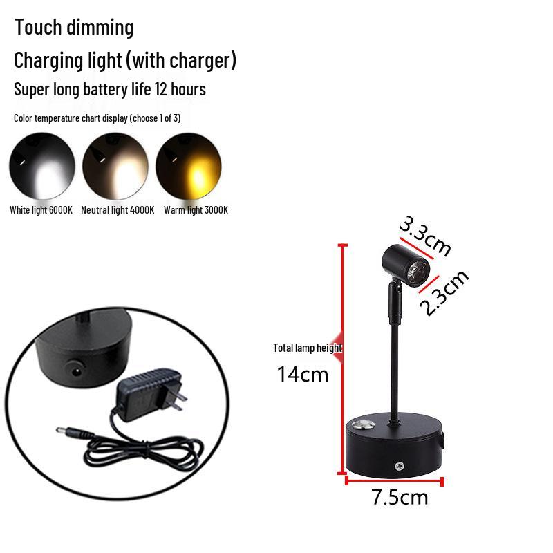 

Tri-Color Touch Dimming Jewelry Display Light Dimmable White Light 6000K