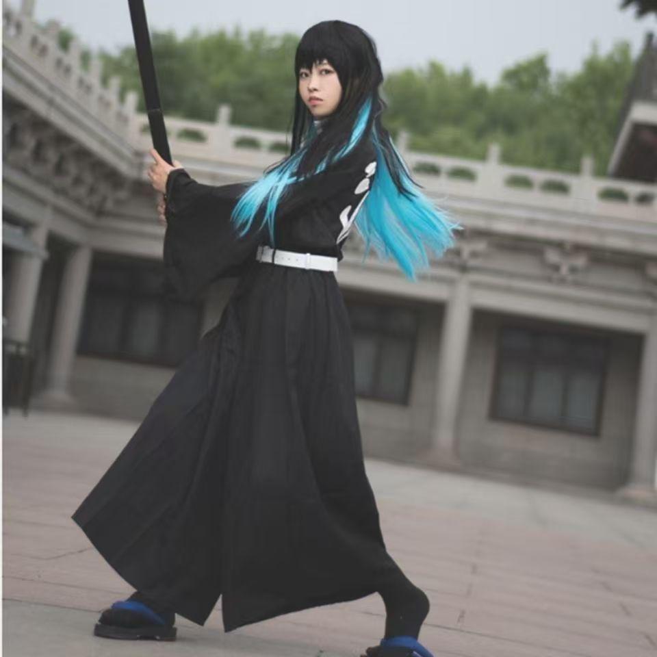 Anime Kimetsu No Yaiba Tokitou Muichirou Cosplay Kostuums Kisatsutai Uniform Pruik Halloween Kostuum Volwassen Kids