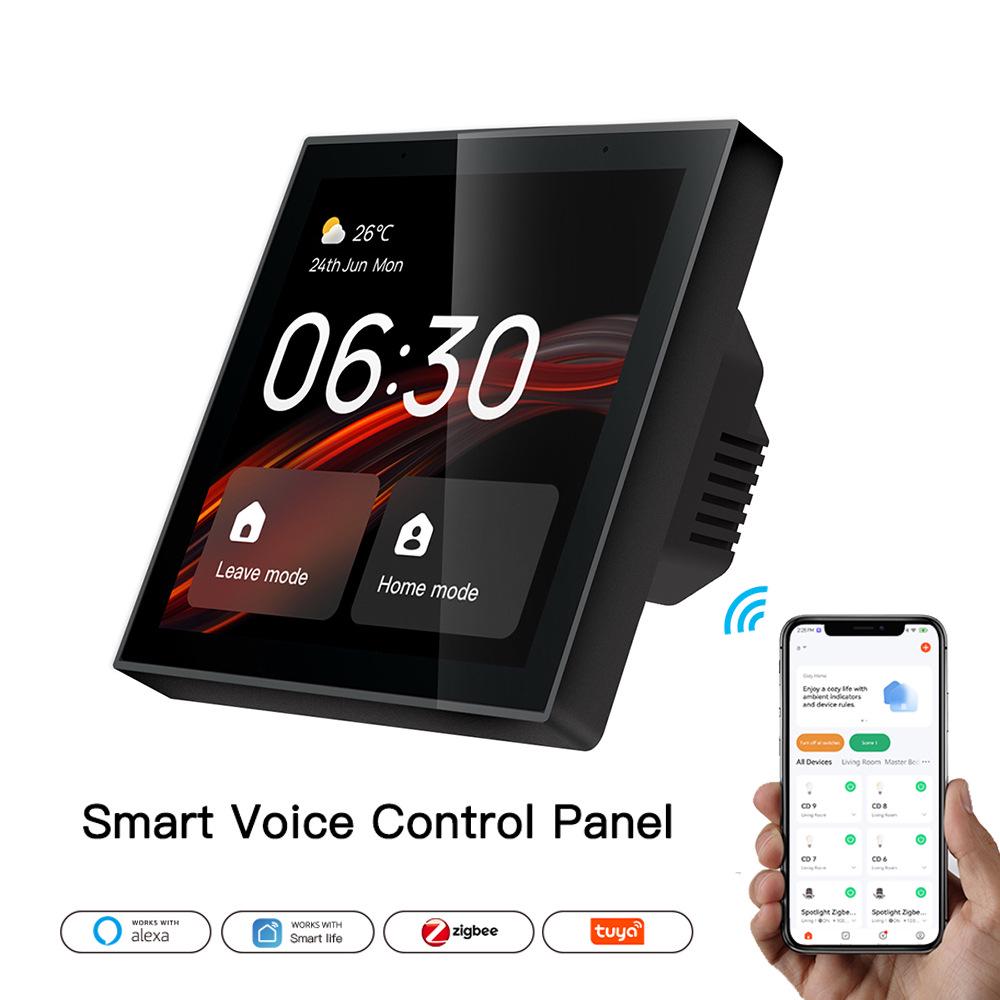 

Graffiti 4 Smart Home Control Panel with ZigBee Gateway & Alexa Voice Command No