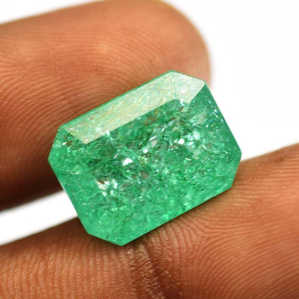 RARE Emerald Shape   13 Ct NATURAL Green Emerald Loose Gemstone