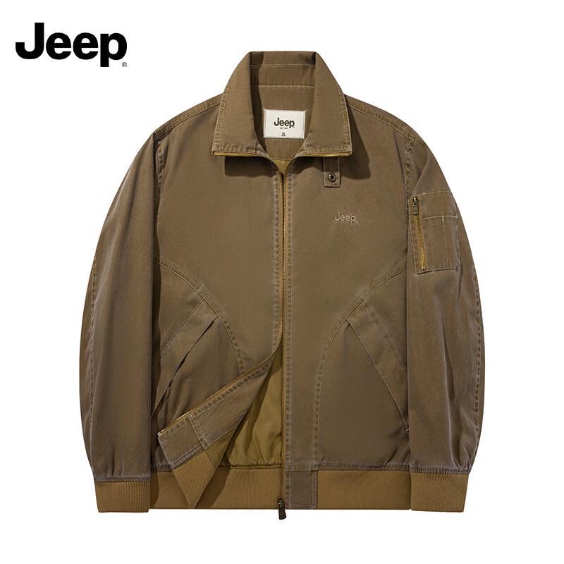 Мужская повседневная куртка-рубашка JEEP с флисовой подкладкой M хаки