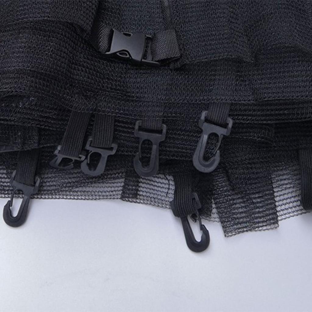 Red de Repuesto para Cama Elástica Red de Seguridad Barrera de Nylon con Doble Cremallera y Hebillas de Protección Duradera