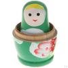 WOODEN RUSSIAN NESTING DOLLS Matryoshka - Wood Color, as described