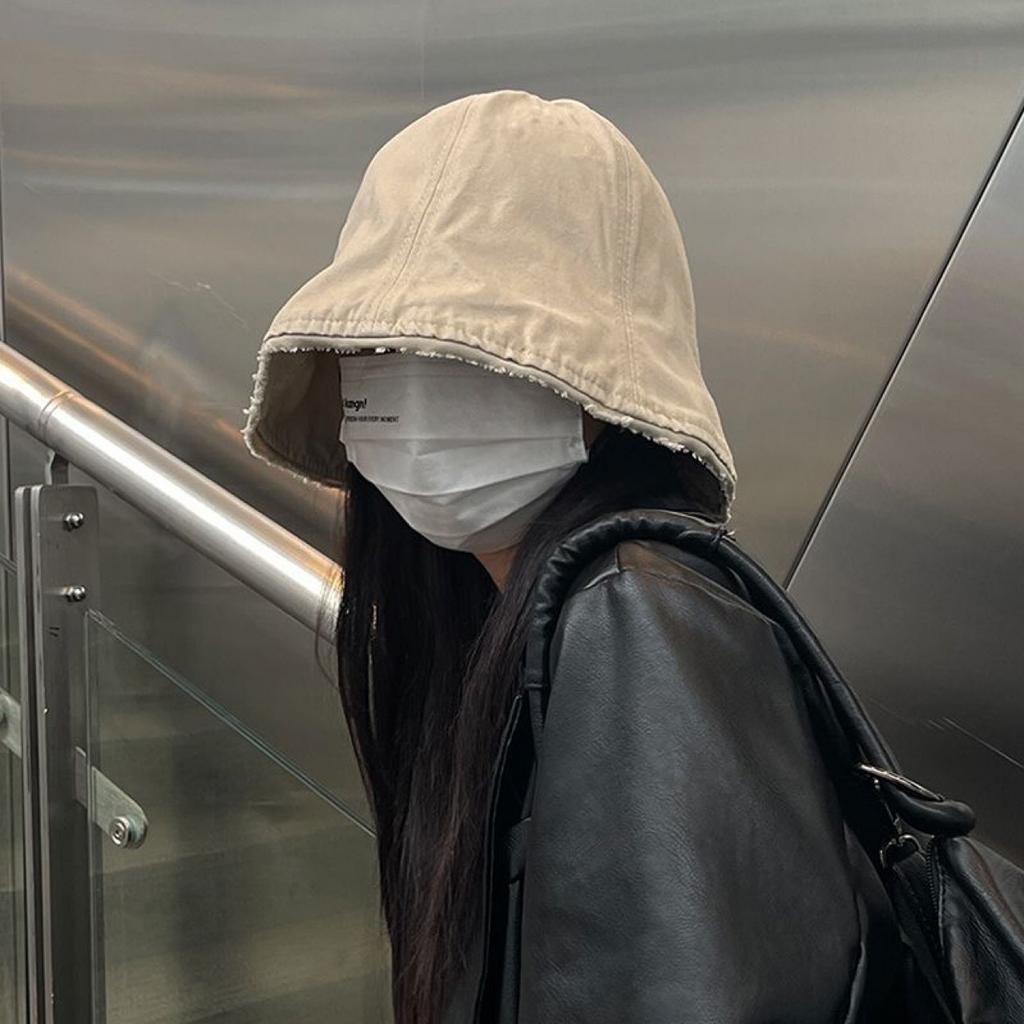 Zaohachi Plain Atmosphere Large Version Fisherman Hat Children~ Versatile and Not Picky, Showing the Face Small Dome Basin Hat