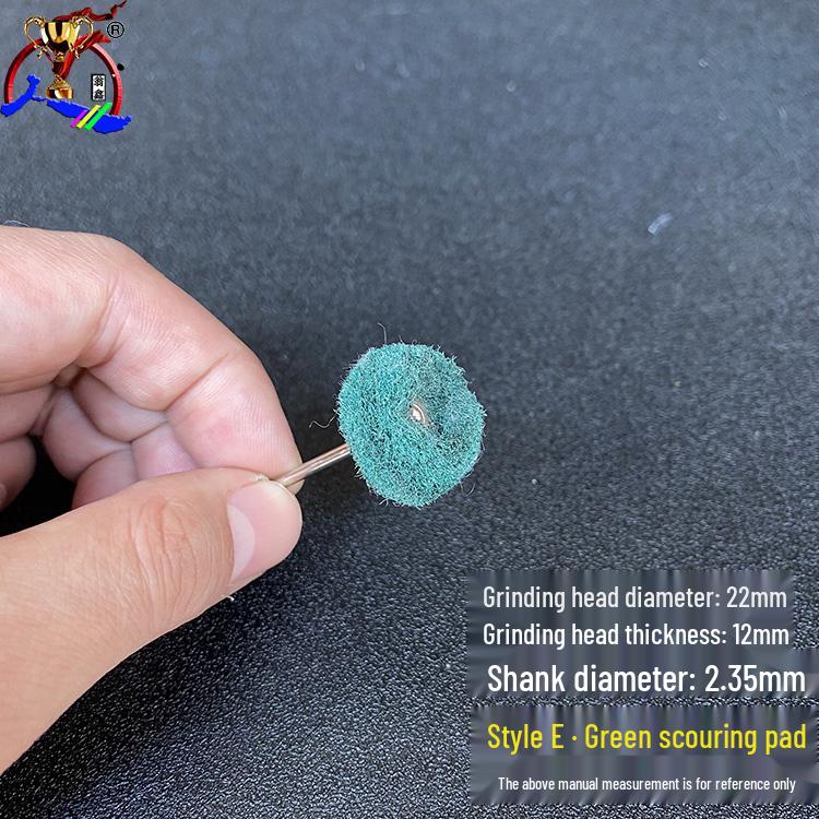 Small Grinding Head Scouring Pad with Wool, Cloth, and Nylon Fiber Polishing Wheels