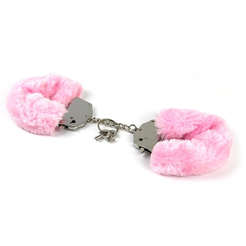 Metal plush sexy cuff SM sex toys flirting foreplay flirting supplies