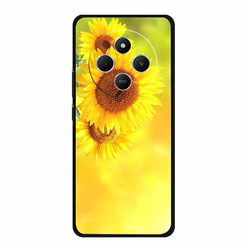 For Xiaomi Poco C75 Case POCOC75 Black Silicone Soft Back Cover Case For Poco C75 Phone Case C 75 6.88" Shockproof Coque Funda