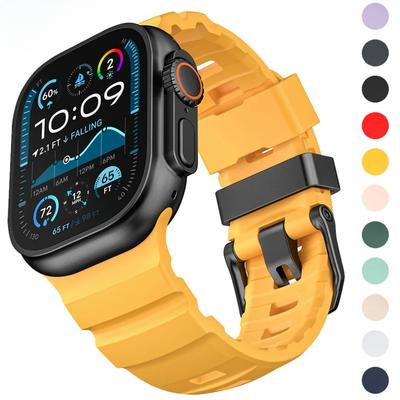 Correa de Silicona para Senderismo para Apple Watch Ultra 3 2 49mm Correa 46mm 45mm 44mm Pulsera Deportiva para iWatch Series 11 10 Ultra 9 8 7 6 SE3