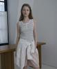 JUCYJUDY Striped Sleeveless Henley Neck Knit J1Kt020B