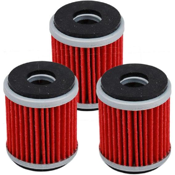 HIFROM (Pack of 3) Oil Filter Replacement for Yamaha YZ250 YZ250F YBR250 YZ450F YZ250F WR250F WR450F WR250X WR250R YFZ450 YFZ450R YZ450FX YZ250X